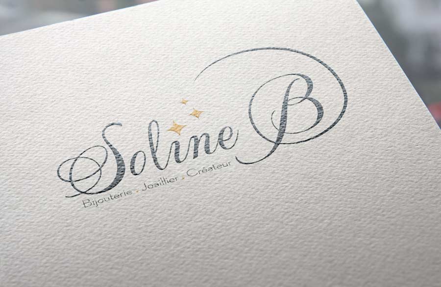 mockup logo bijouterie Soline B Angoulême