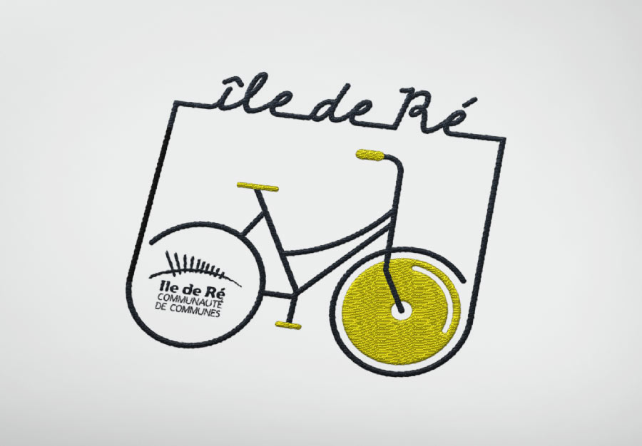 mockup visuel de marque l'île de Ré - terre de vélo