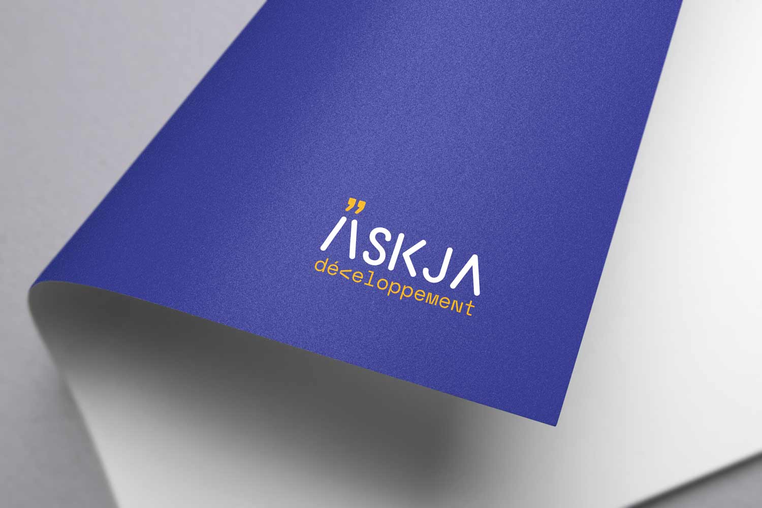 Askja développement - mockup logo fond coloré